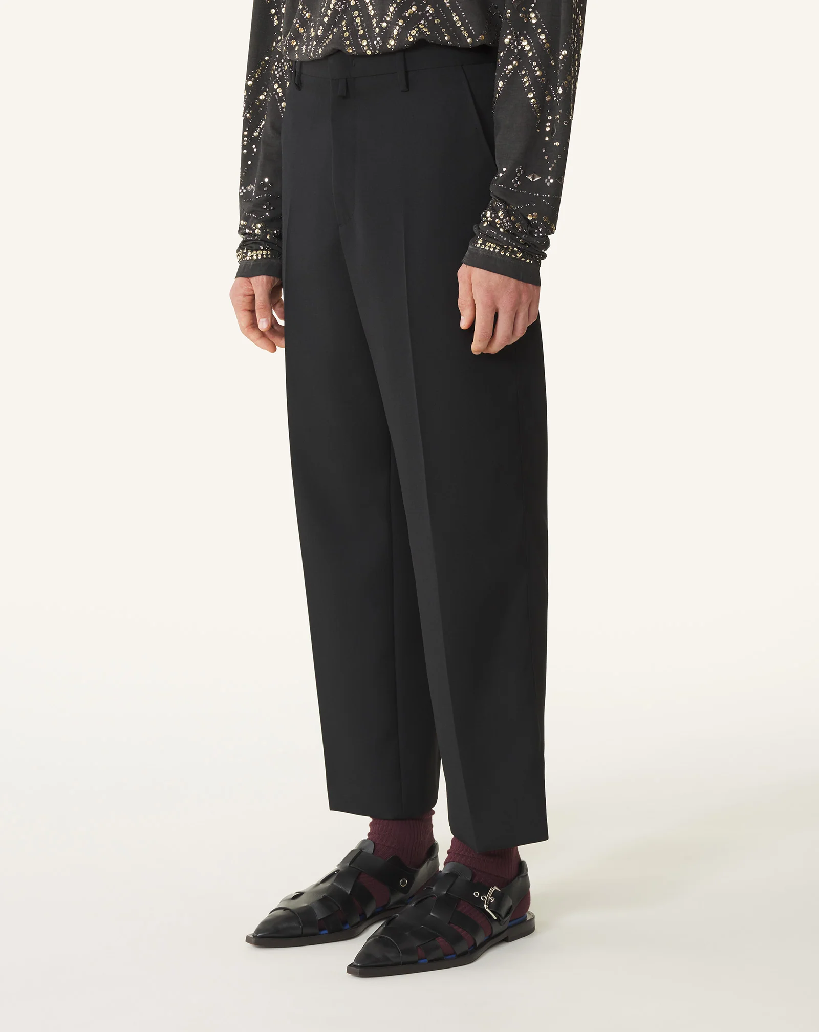 STRAIGHT-LEG WOOL PANTS - Image 3