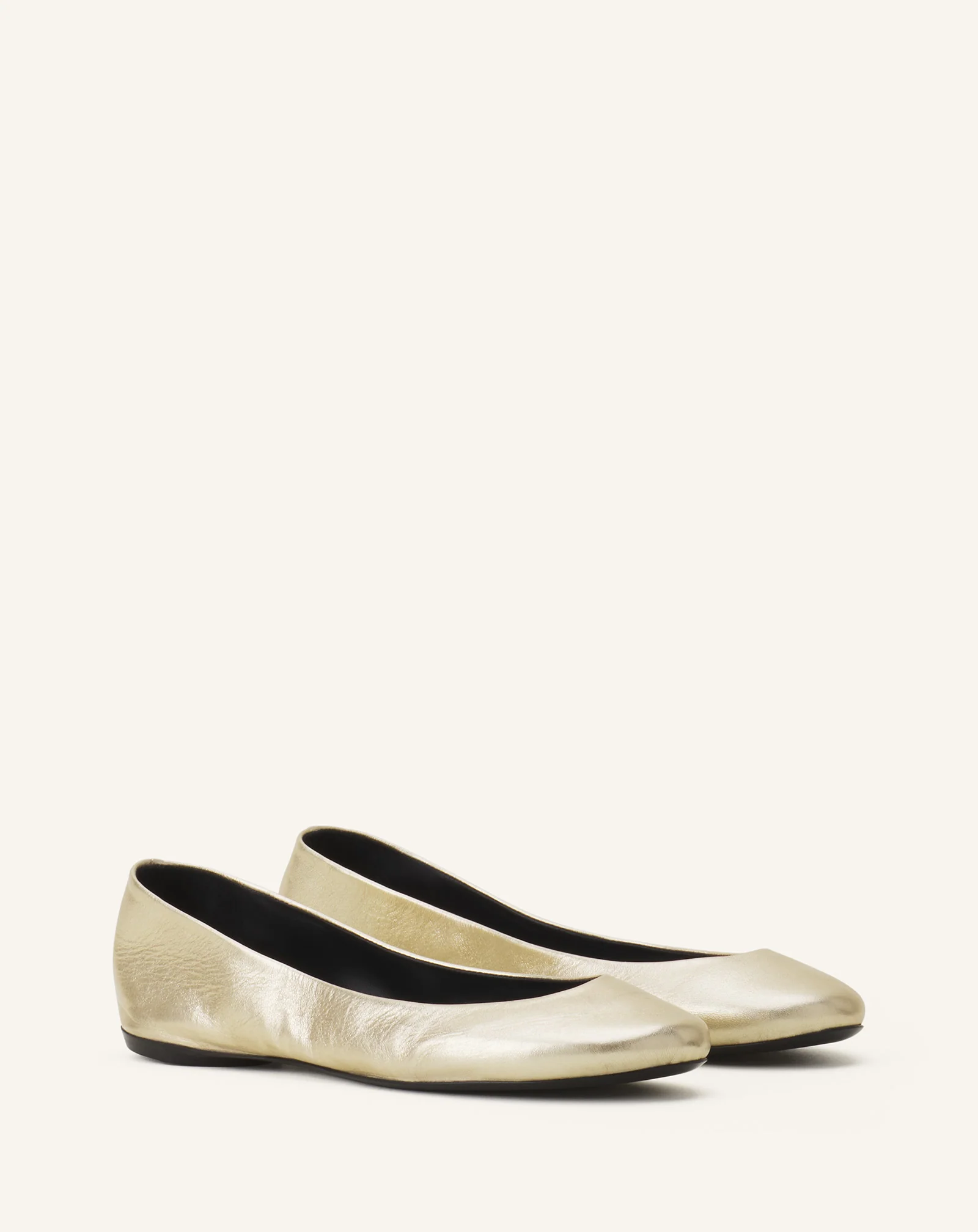 THE BALLERINA FLAT IN METALLIC LEATHER - Image 2