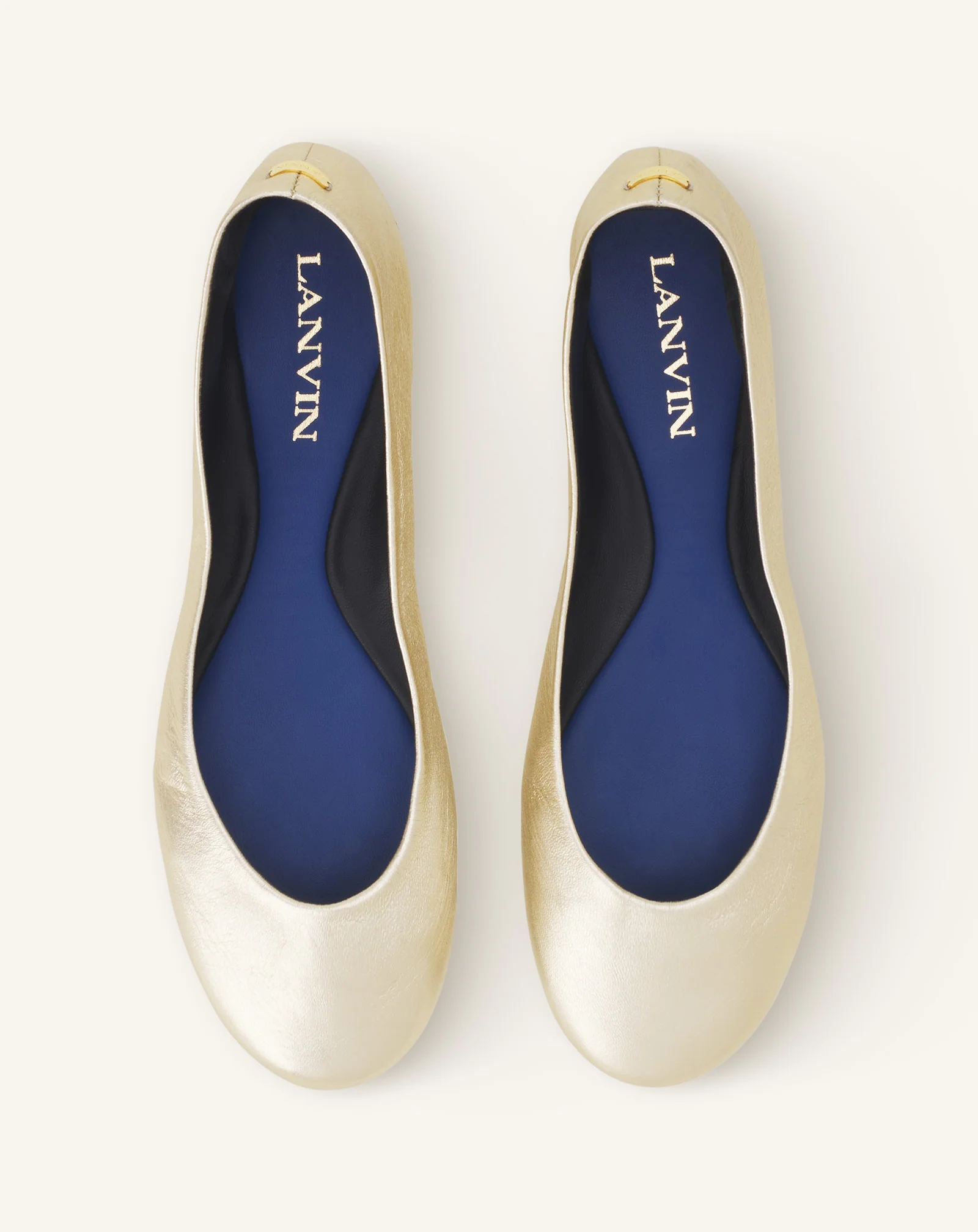 THE BALLERINA FLAT IN METALLIC LEATHER - Image 4