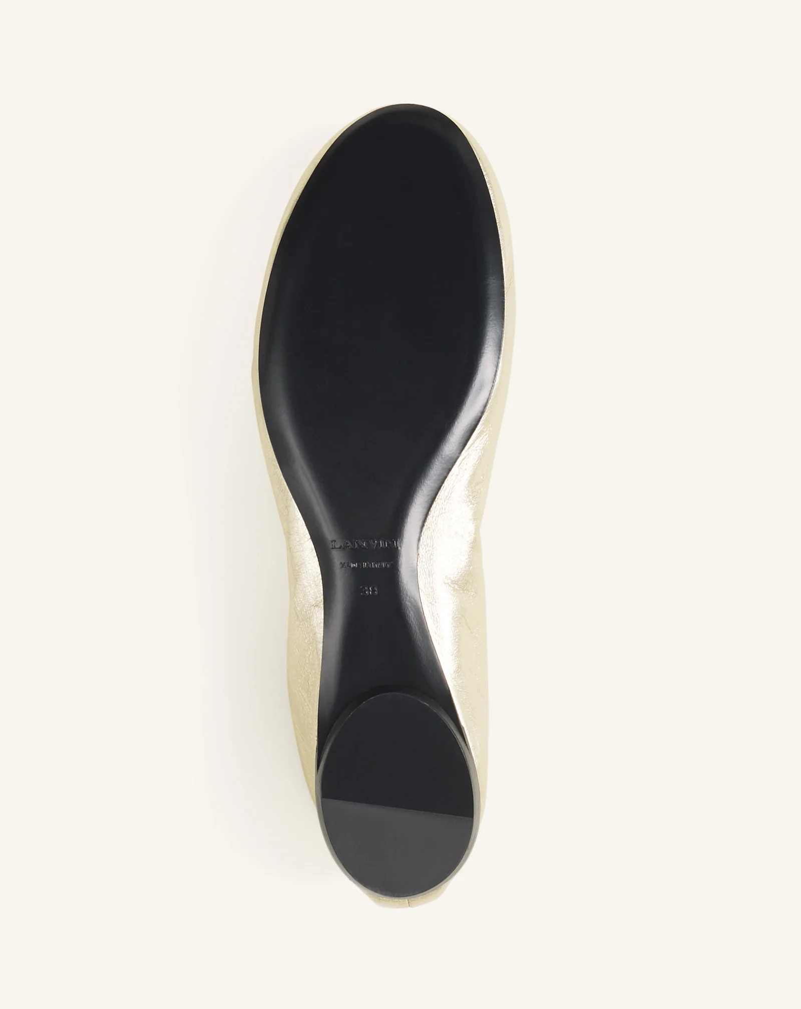 THE BALLERINA FLAT IN METALLIC LEATHER - Image 5