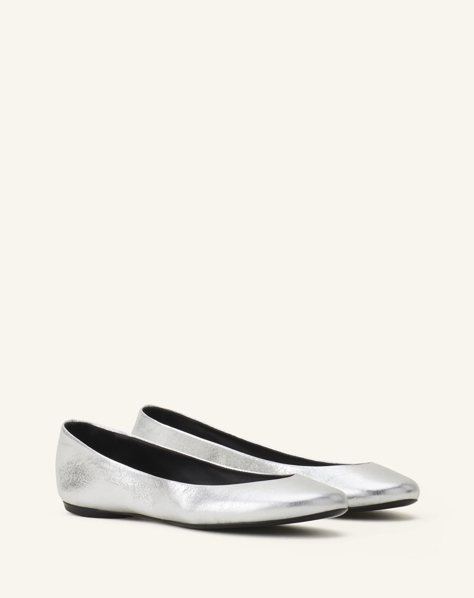 THE BALLERINA FLAT IN METALLIC LEATHER - Image 2