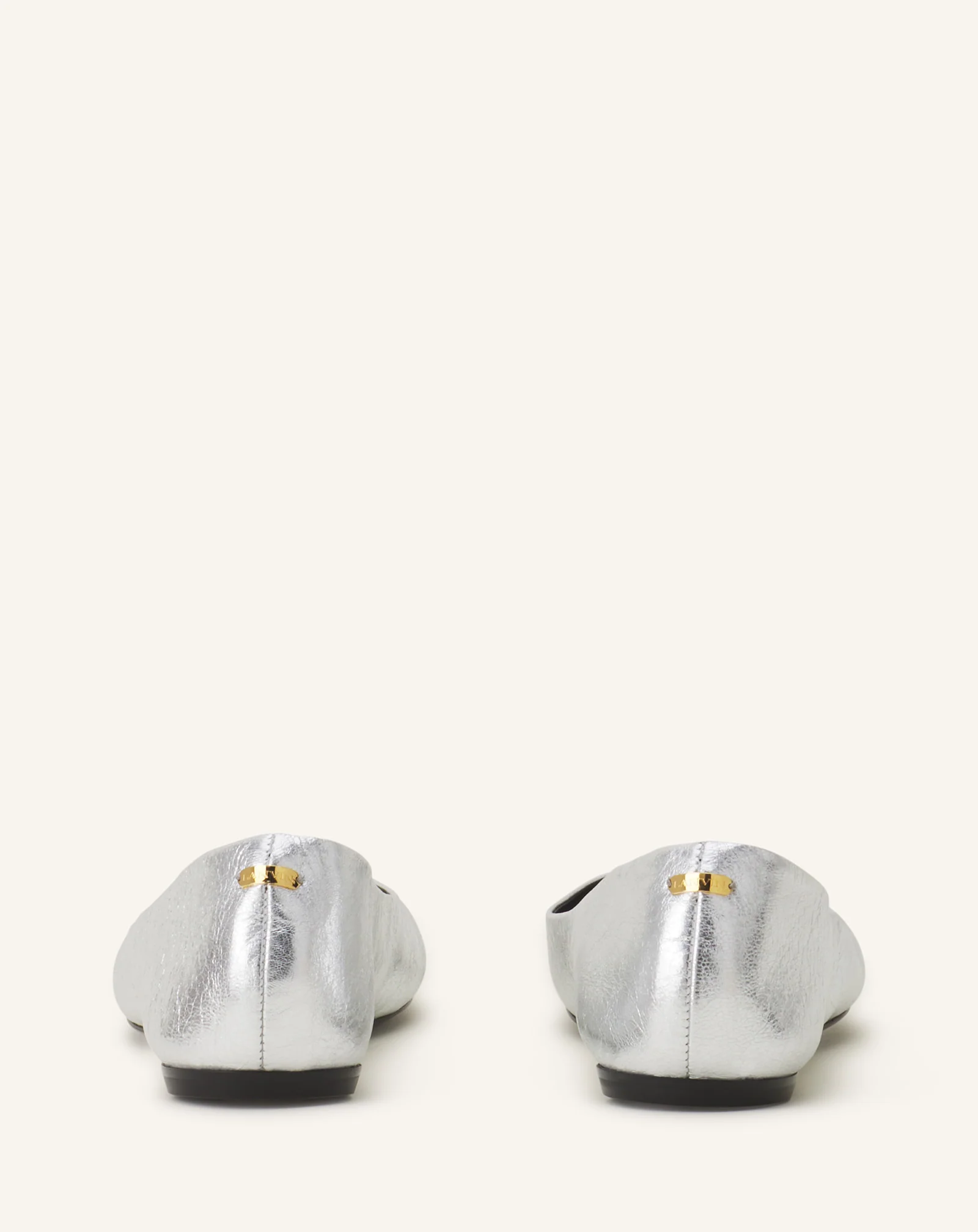 THE BALLERINA FLAT IN METALLIC LEATHER - Image 3