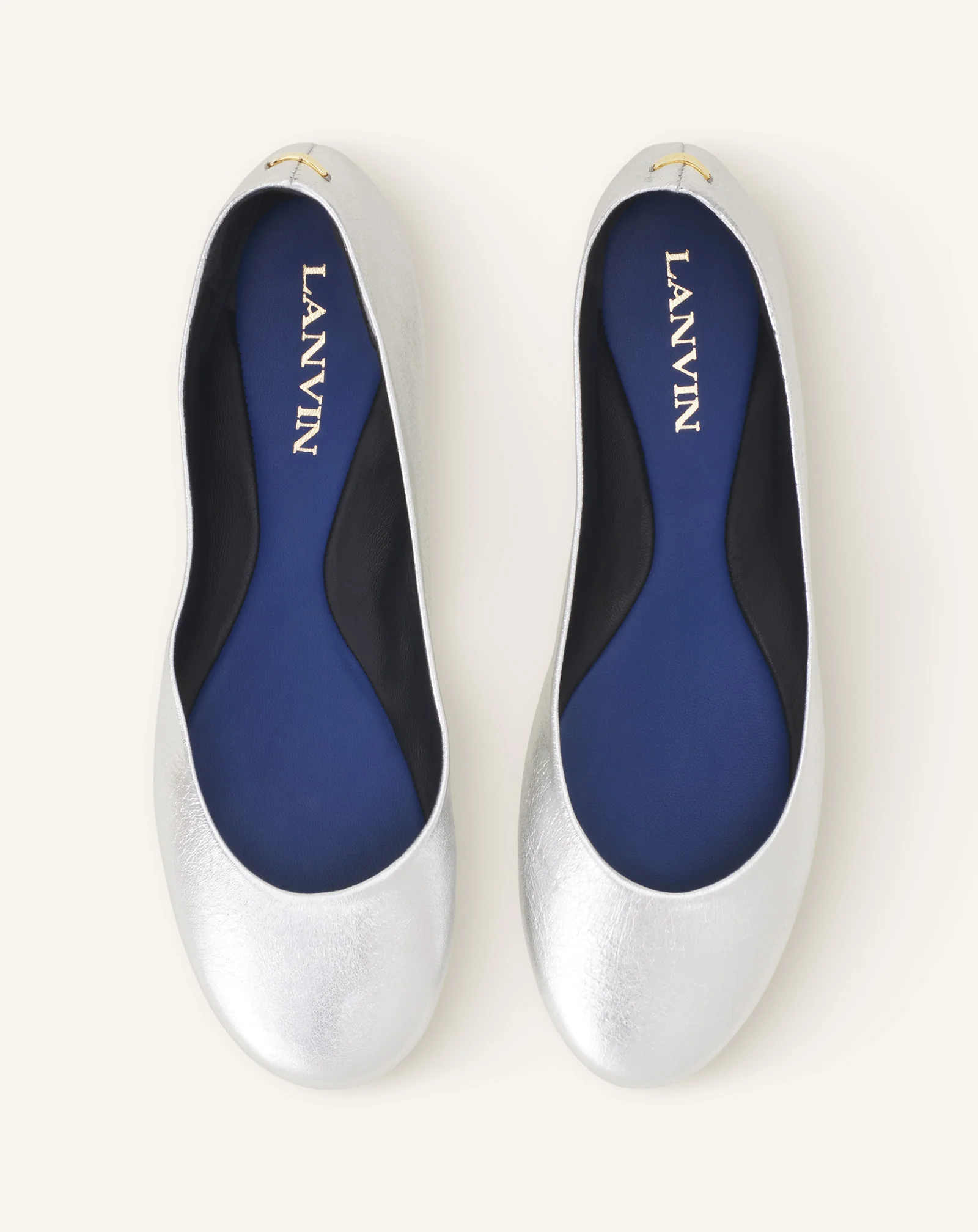 THE BALLERINA FLAT IN METALLIC LEATHER - Image 4