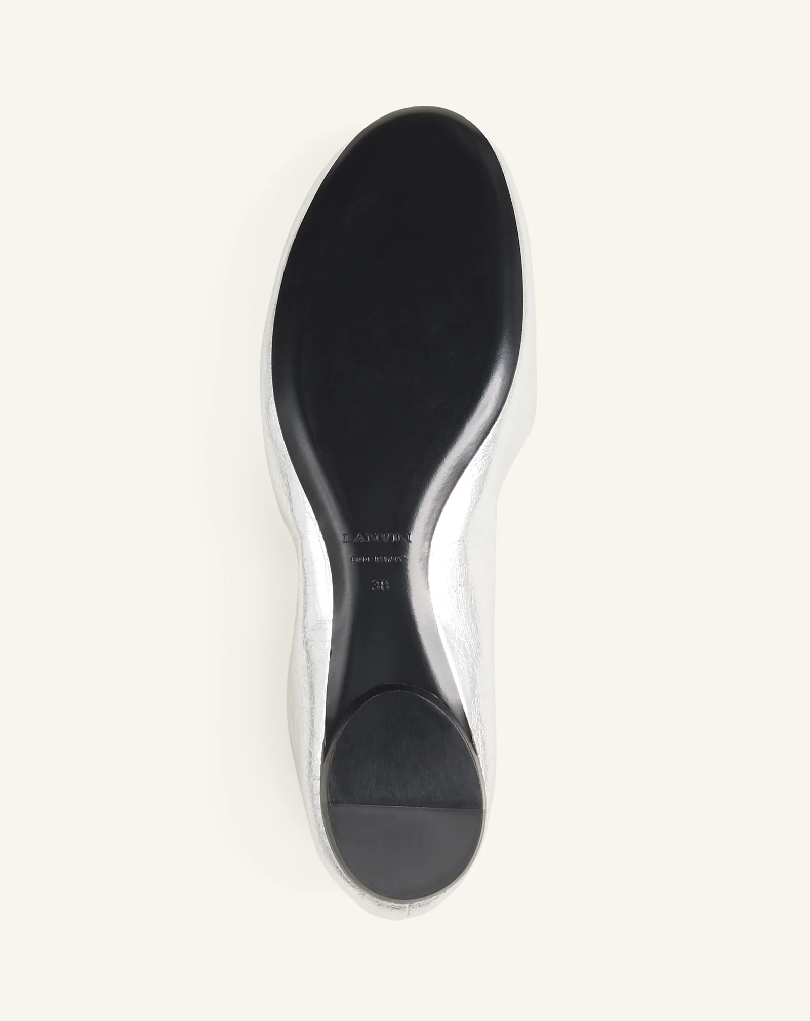 THE BALLERINA FLAT IN METALLIC LEATHER - Image 5