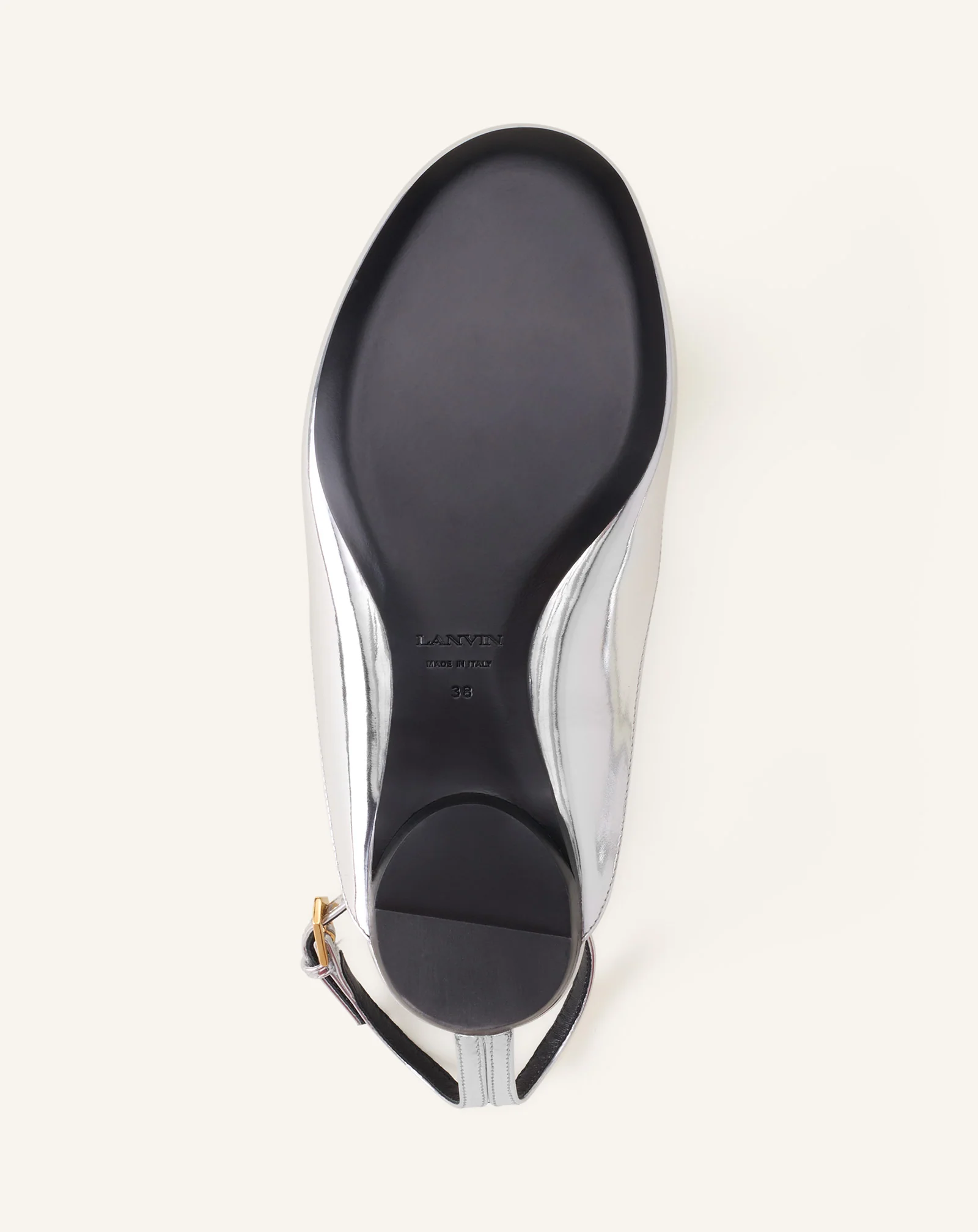 MARY-JANE BALLERINA IN METALLIC LEATHER - Image 6