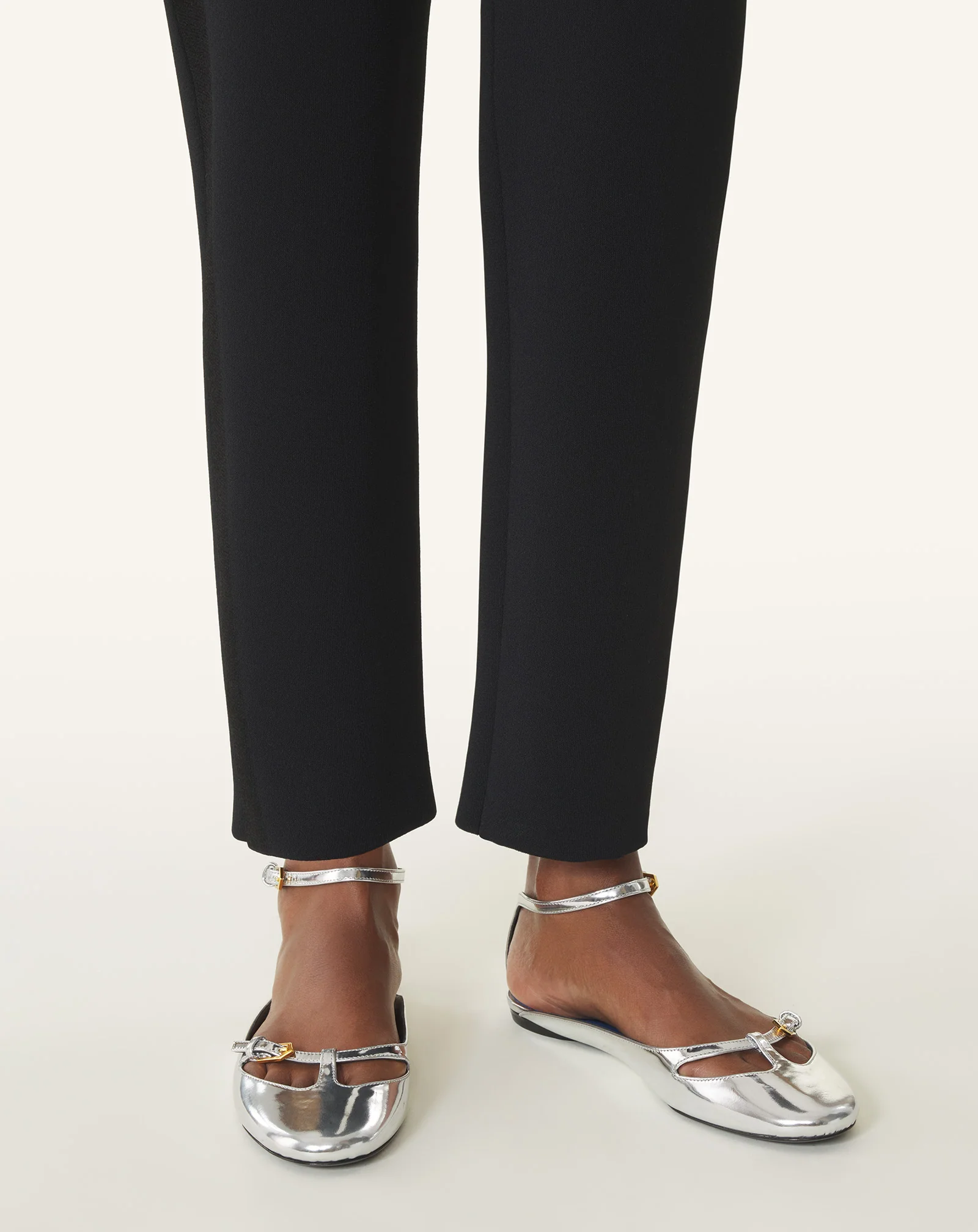 MARY-JANE BALLERINA IN METALLIC LEATHER - Image 7