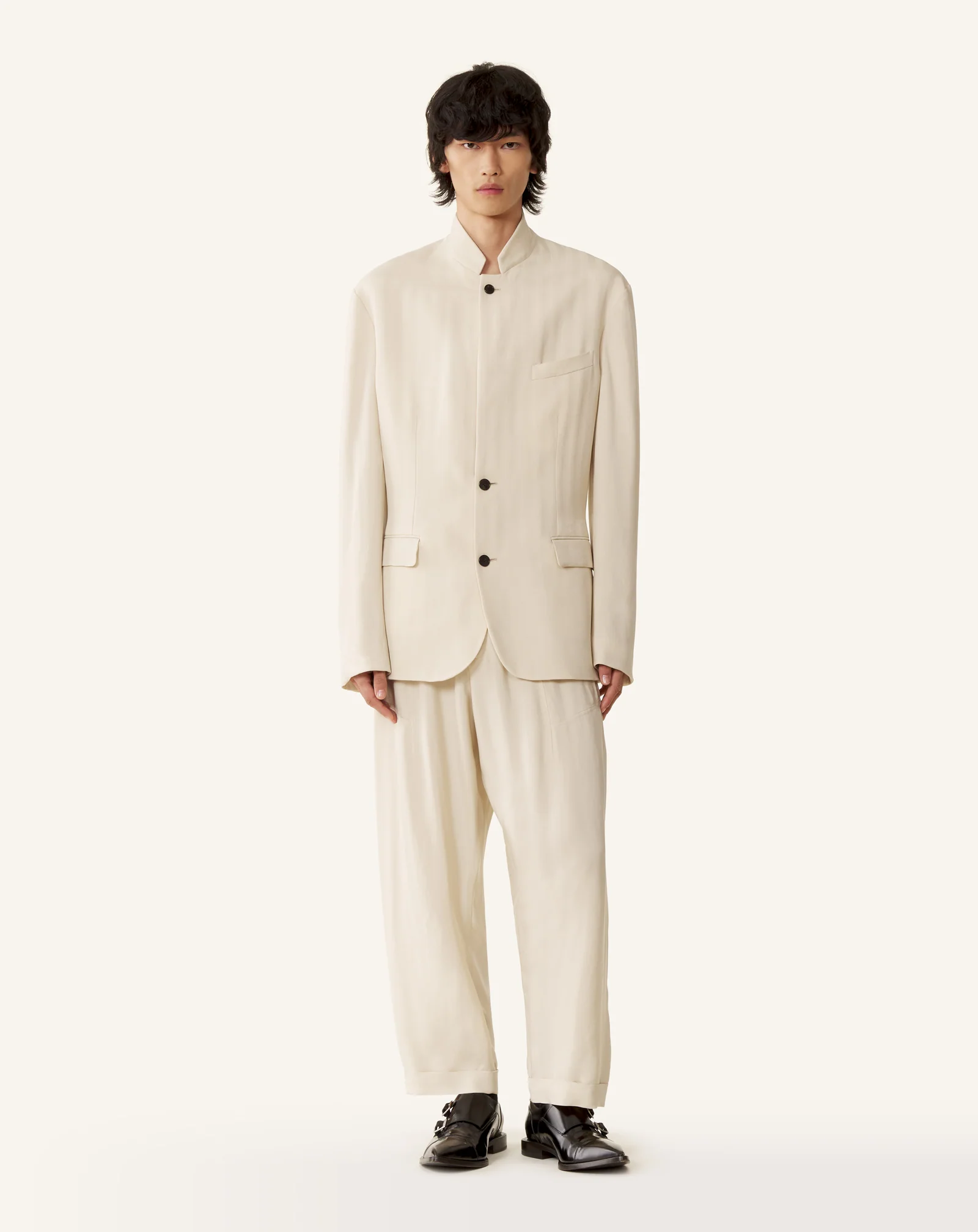 VISCOSE JACKET WITH STAND-UP COLLAR - Image 2