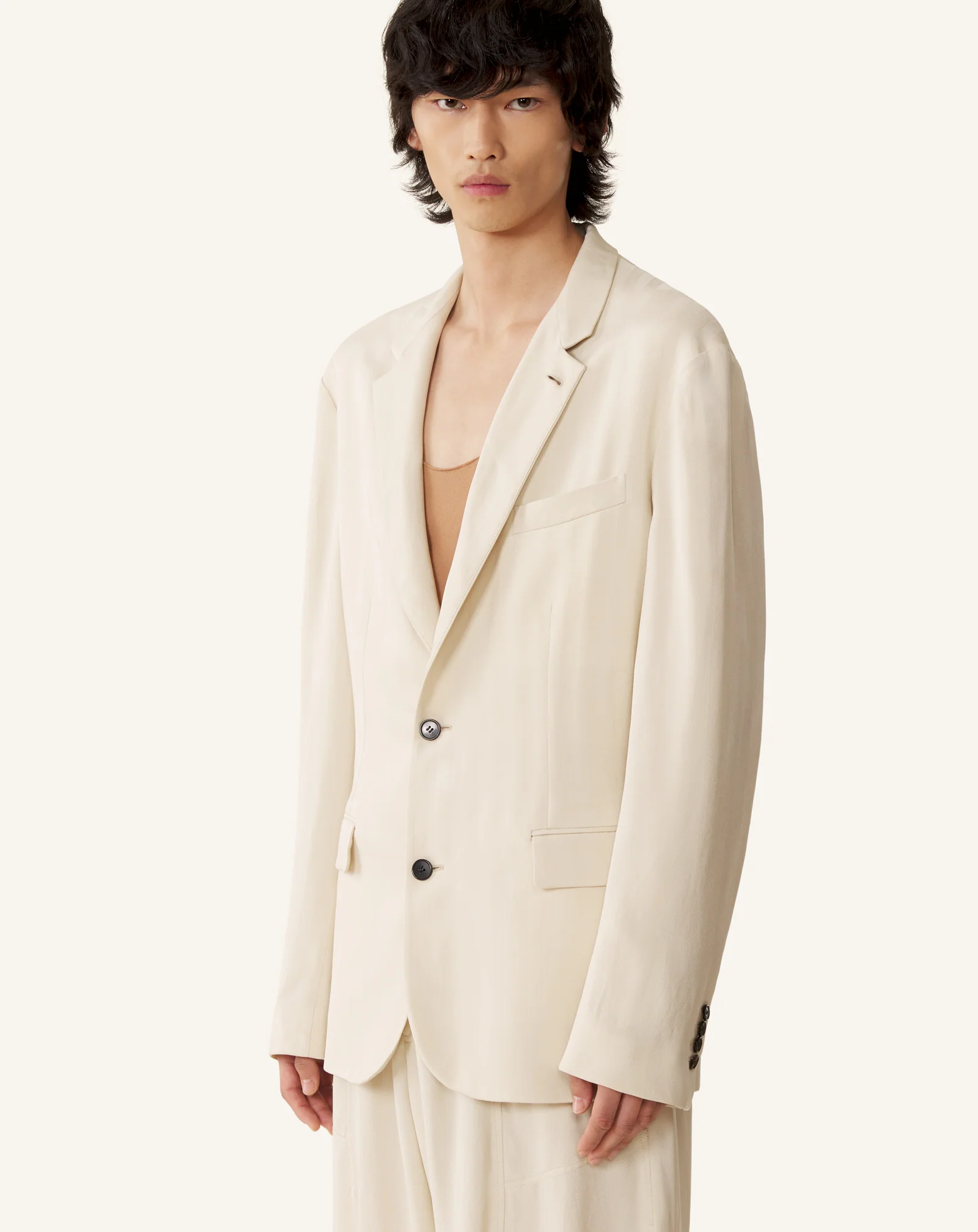VISCOSE JACKET WITH STAND-UP COLLAR - Image 3