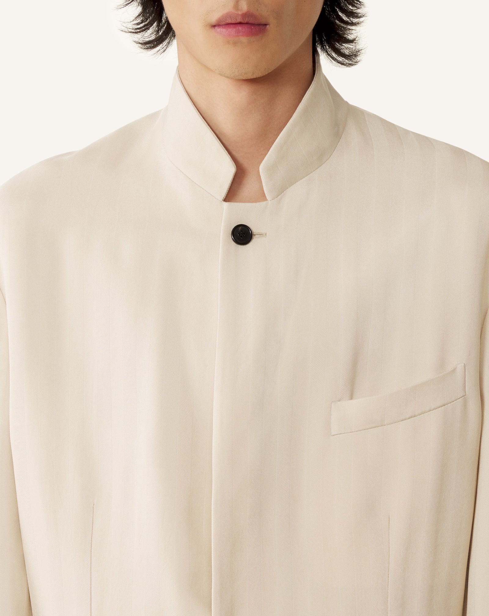 VISCOSE JACKET WITH STAND-UP COLLAR - Image 5