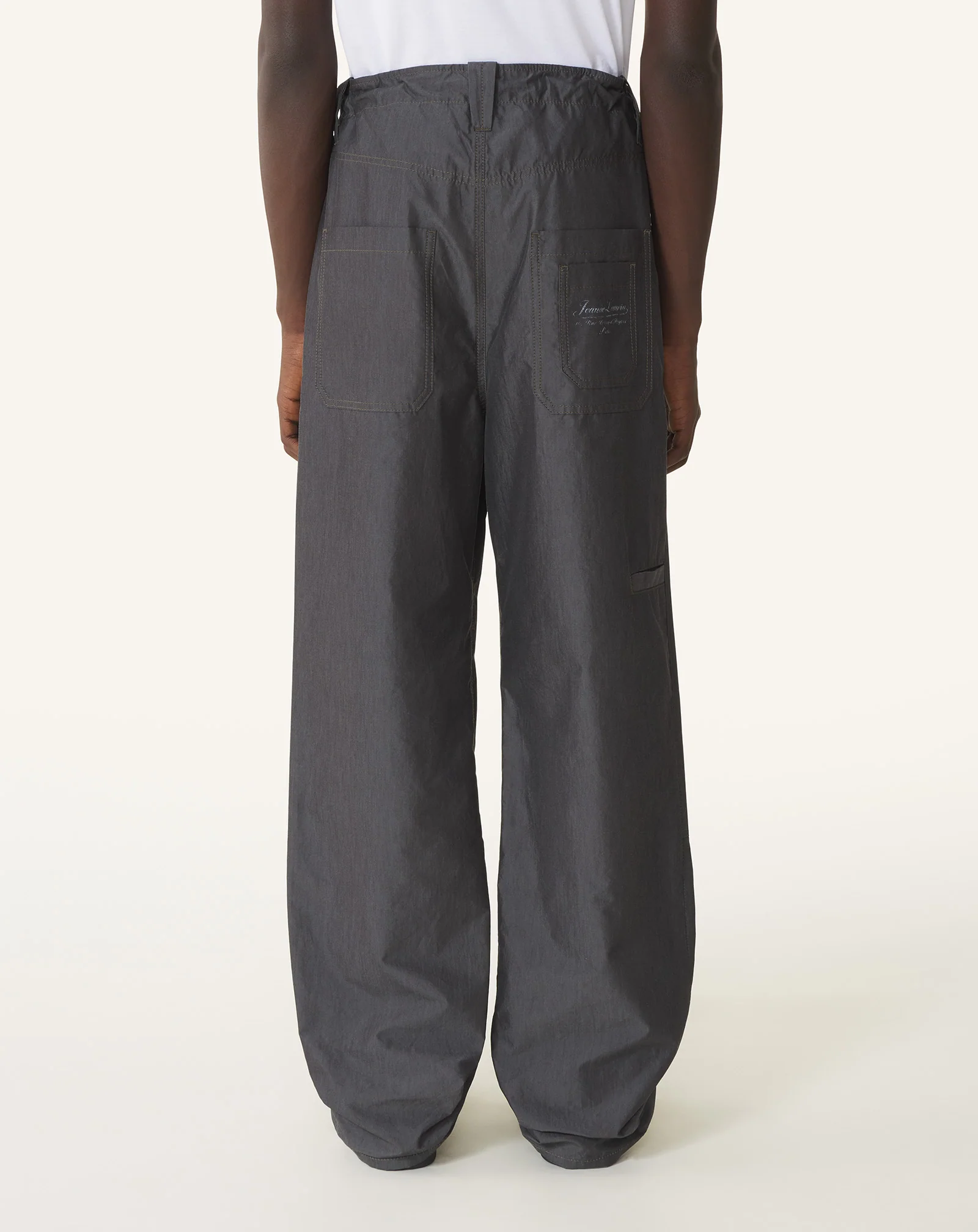 WIDE-LEG CHAMBRAY PANTS - Image 4