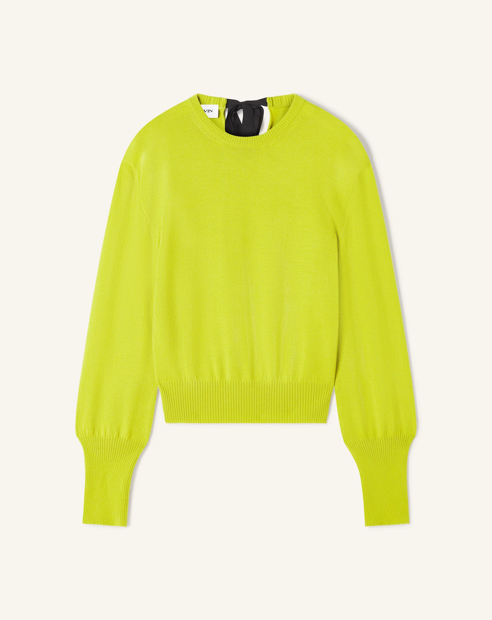 WOOL SWEATER WITH GROS GRAIN DETAIL