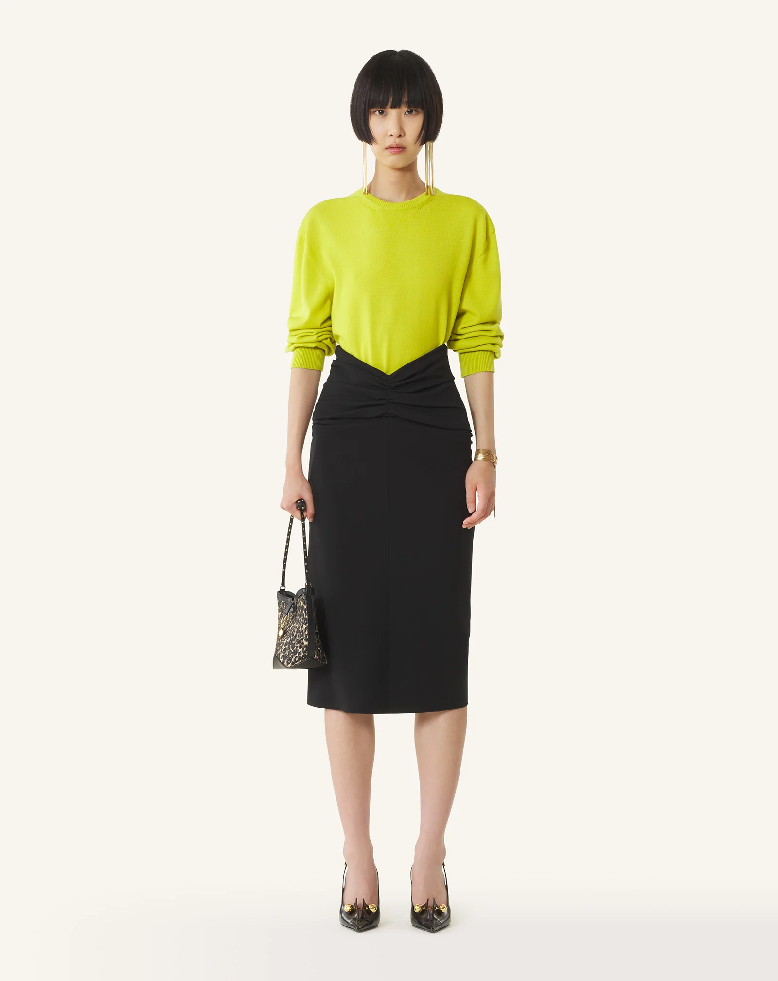 WOOL SWEATER WITH GROS GRAIN DETAIL - Image 2