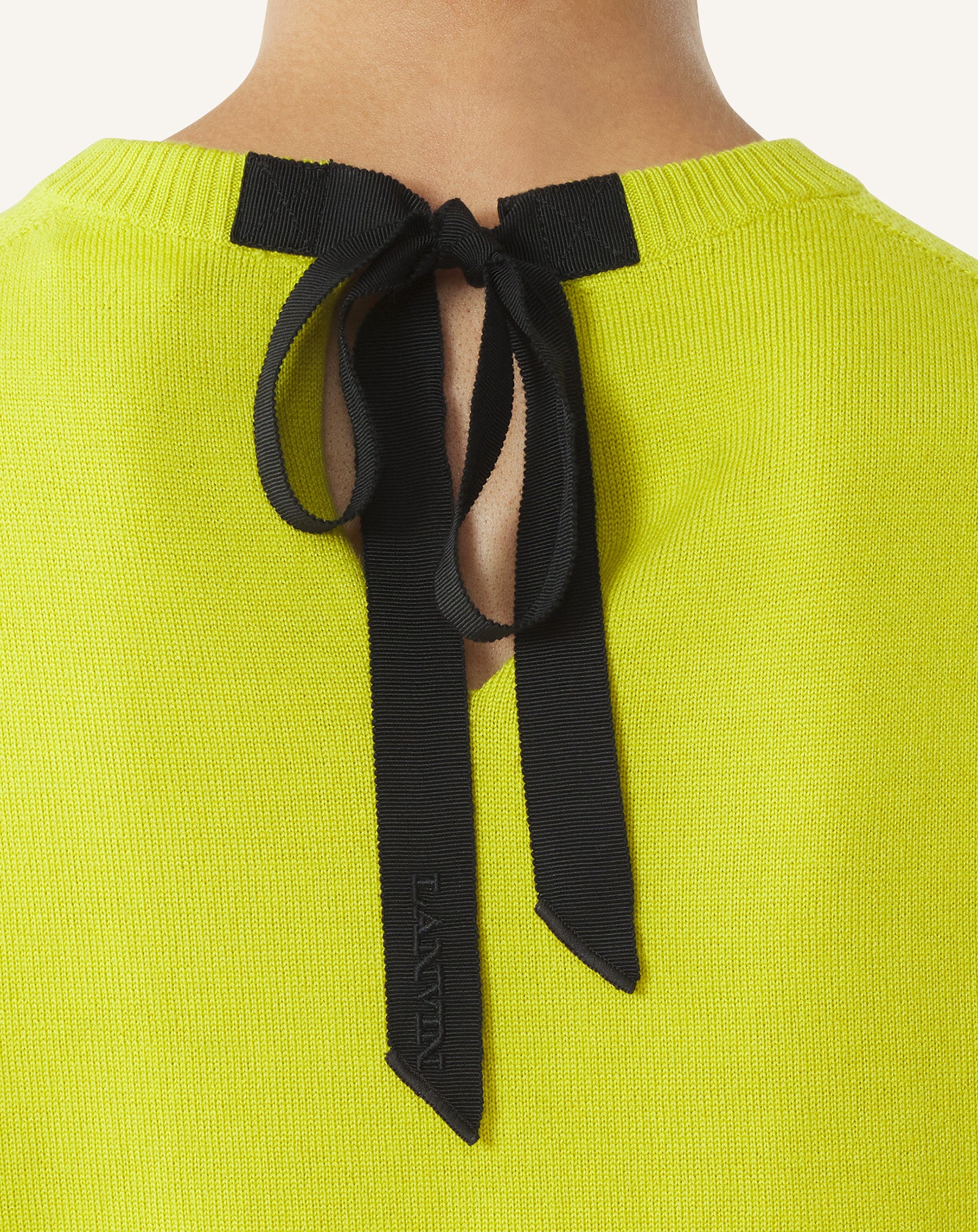 WOOL SWEATER WITH GROS GRAIN DETAIL - Image 5