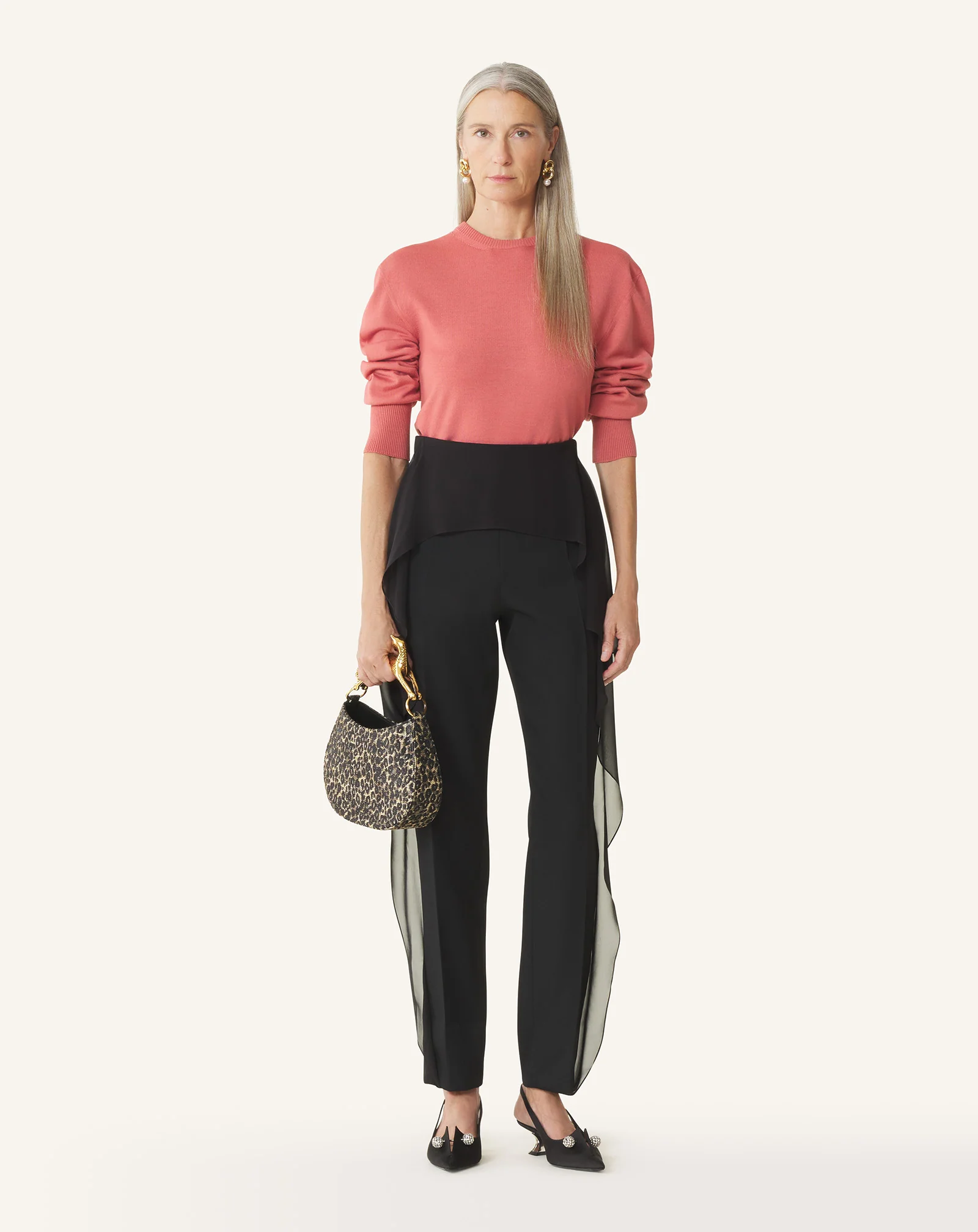 WOOL SWEATER WITH GROS GRAIN DETAIL - Image 2