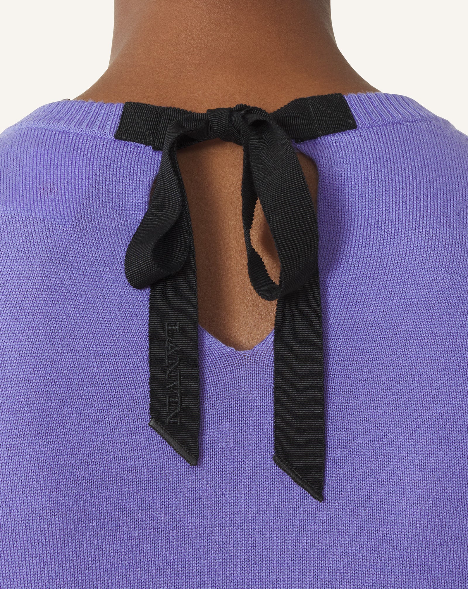 WOOL SWEATER WITH GROS GRAIN DETAIL - Image 5