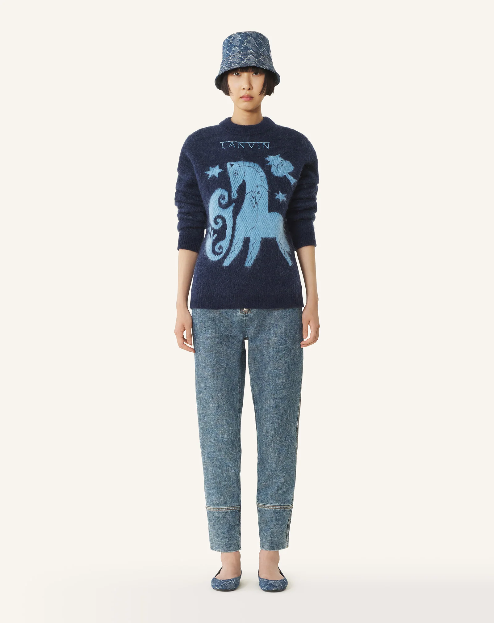 ZIPPED DENIM PANTS - Image 2
